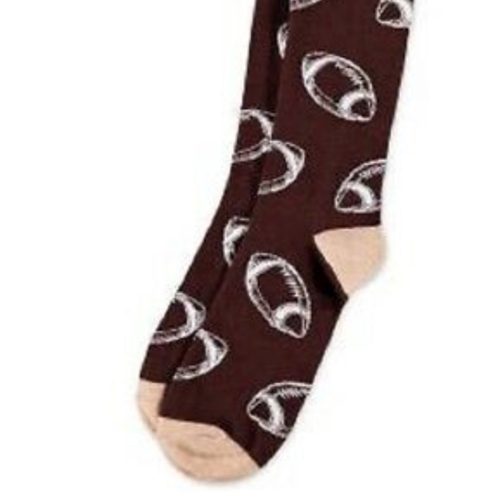 K. Bell Football Novelty Black Grey Socks